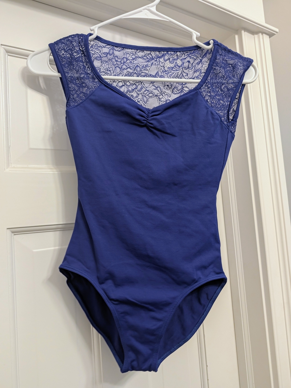 Sa Danca Girls L Lace Cap Sleeve Leotard Bodysuit - Purple